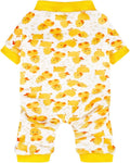 Paiaite Dog Pajamas Onesie: Comfortable Four-Legged Apparel for Small, Medium, & Large Dogs, Polyester Material for Comfort, Wrinkle Resistance, Moisture Wicking, Stretchiness Cartoon Duck L