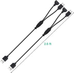2-Pack Charger Replacement for NVK Dog Training Collar, Magnetic Charging Cable for UKE Shock Collar, Black