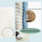 HAOZAIKEJI Cat Scratcher Mat Sofa Protector Natural Sisal Cat Scratching Mat Cat Scratch Couch Cover Heavy Duty Couch Guard Scratch Pad for Grinding Claws Protecting Furniture (Thicken Beige Long)
