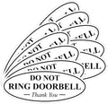 All Quality Oval DO NOT Ring DOORBELL Thank You Sign - White Large 10 Pack