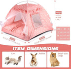 Pawstrip Dog Tent Indoor Cat House Pink Puppy Bed Portable Pet Teepe Princess Dog Camping Tent Outdoor Kitten Houses Cute Bunny Nest Girl Kitty Cave, Medium (15.7"x15.7"x14.6")