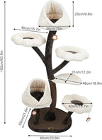 6-Tier Cat Tower for Indoor Cats, Multi-Level Durable Cat Scratching Post Heavy Duty Cat Trees with Scratching Post for Indoor Cats