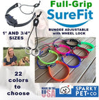 Sparky Pet Co - Surefit ECollar Strap - Bungee Dog Collar - Waterproof - Adjustable - Secure Nexus Wheel Lock - for Electronic Training & Invisible Fence Systems - 3/4" (Yellow Camo)