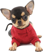 LOPHIPETS 100% Cotton Dog Tee Shirt for Small Dogs Teacup Chihuahua Yorkie Puppy Clothes-Red/XXS
