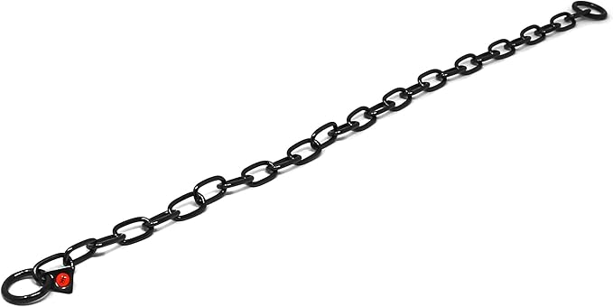 Herm Sprenger Black Stainless Steel Short Link Fur Saver Dog Training Collar No-Pull Slip Chain for Small Medium Large Dogs for Easy Control Made in Germany