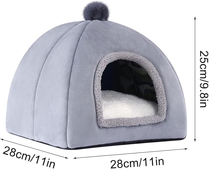 Winter Warm Thickened Pet Tent, Cat Houses for Indoor Cats, Cat Bed Cave, Dog Cave Bed, Small Dog House, Cats Hideaway, Kitten Beds, Puppy Beds, Pet Supplies for Small and Medium Pet