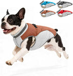 Dog Winter Coat for Small Dogs, Adjustable Puppy Warm Jackets in Cold Weather, Reflective Pet Fleece Vest with External Attachment Points, Zippered Cold-Weather Dog Winter Clothes, XS Brown