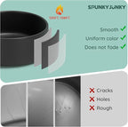 SPUNKYJUNKY 28.7OZ Ceramic Dog and Cat Bowl, Modern Cute Weighted Food Water Bowl for Replacement Black (2 Pack)