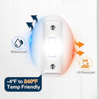 Dreyoo Metal Doorbell Push Button, Heavy Duty Metal Door Bell Wired Button LED Lighted Wall Mounted Door Bell Push Buttons for Home Universal Garage Opener Switch Property in Copyright(White)