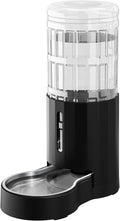 CZPET 2.5 Gallon Dog Water Bowl Dispenser, Automatic Dog and Cat Water Dispenser with Stainless Steel Bowl, Gravity Waterer, Large Capacity, and Quiet Drinking Area for Pets (9.5L,Black)