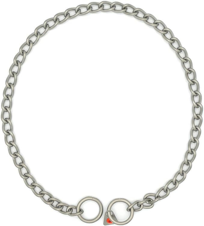 Herm Sprenger - Matt Stainless Steel Scratch Resistant Dog Training Collar - Round Links Slip Chain - Small Medium Large Dogs - Professional Training Collar - Made in Germany (22 inches (55 cm))