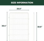 FXW Homeplus Unleashed Indoor Dog Playpen - Stress-Free and Safe Play, Heavy Duty 40 Inch 4 Panels Dog Pen for Medium and Large Dogs, White│Patented