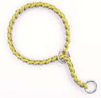 TSPRO Stainless Steel Heavy Duty Metal Dog Collar, Adjustable and Durable Pet Collar for Medium to Large Dogs, Ideal for Walking and Training (Yellow, 4MM*20.5-23 inches)