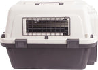Plastic Dog/Cat Crate Portable Travelling Pet Kennel Without Wheel for Dogs/Cats, Small, Tan