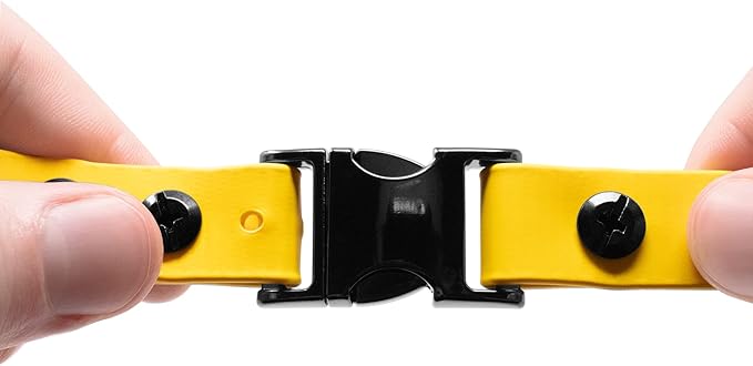 Educator 3/4-Inch Dog Training Collar Strap–ONLY Fits ME-300, ET-300/400, EZ-900, PE-900 & PG-300 Receivers – NOT Compatible with FE-580, ET-800 or UL-1200–Quick Snap Biothane Bungee Collar, Yellow