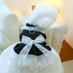 Furbabycare® Elegant Sweet Fashion Puppy Dog Blingbling Princess Skirt Pet Dog Lace Cake Camisole Tutu Dress H-Black X-Small