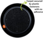 Cat Scratcher Toy with Ball – Interactive Scratching Carpet and Play Track for Stress Relief and Fun (Black, Round)