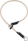 Slip Collar for Dog – 5/16” High-Strength Nylon Rope Pet Slip Collars with Spring-Loaded Adjustable Stopper for Small, Medium Dogs(Khaki, 30 inch)