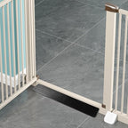 Amosfun 2pcs Safety Gate Accessory Set Baby Gate Support Feet Kick Plate Stairway Guardrail for Home and Pet Safety 17.7" x 5.1"