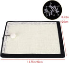 HAOZAIKEJI Cat Scratcher Mat, 2PCS Natural Sisal Cat Scratching Pad, Heavy Duty Couch Guard, Protecting Furniture, Easy Installation, Indoor, All Breed Sizes, Durable, Eco Friendly, Non Toxic