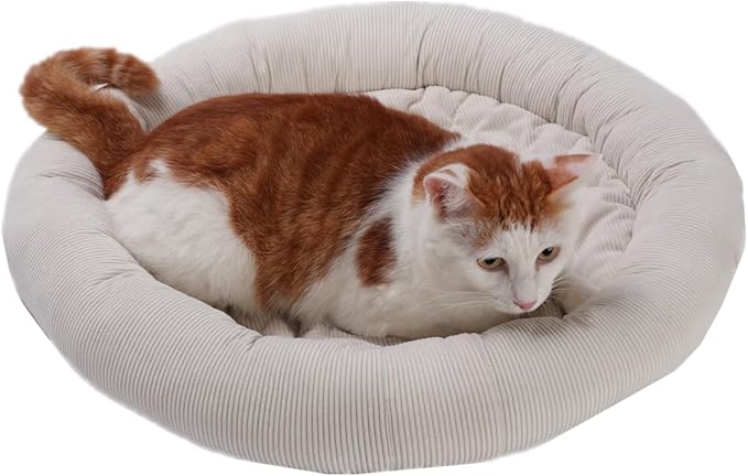 SHENGOCASE Round Cat Tree Tower Accessories Replacement Parts, Round Donut Cuddler Cat Cushion Dog Bed Add-ons for Plaform Perch Shelves (20")