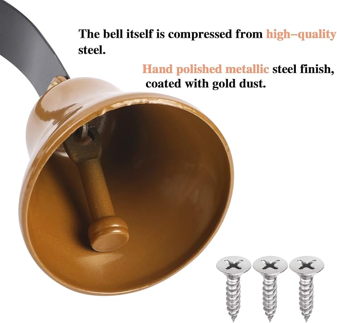Dog Bell for Door Potty Training,Doorbell for Dog Housetraining Antique Door Bell Shopkeepers Bell Wall Mounted Metal Alarm System Dog Bells for Ring to Go Outside Traditional Doorbell Shop Doorbell