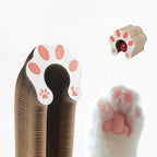 Kitty Curls Cat Toy, Magic Organ Cat Interactive Scratcher Cardboard with Bell Ball, Foldable & Changeable Accordion Shape Exercise Anxiety Relief Toy for Indoor Cats (1PCS)