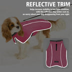 Fragralley Dog Coat Large, Waterproof Dog Jacket with Warm Fleece Lining, Adjustable Reflective Dogs Winter Coat, Turtleneck Pet Coats for Cold Weather (Pink XXL)