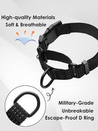 Martingale Dog Collar, Reflective No Pull Training Collar with Quick Release Buckle, Adjustable Heavy Duty Nylon Choker Collars for Small Medium Large Dogs(S,Black)