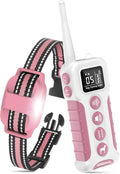 No Shock Dog Training Collar, Vibrating Dog Collar with Remote 3300ft, Beep and Vibration Collar for Dogs 10-110lbs | Vibrate Only, No Prongs | Painless&Humane to Stop Bad Behaviors (Pink)
