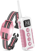 No Shock Dog Training Collar, Vibrating Dog Collar with Remote 3300ft, Beep and Vibration Collar for Dogs 10-110lbs | Vibrate Only, No Prongs | Painless&Humane to Stop Bad Behaviors (Pink)