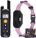 Dog Training Collar | Shock Collar with Beep | Vibration, Safe Static | Dog Training Collar with Remote 1500FT | Waterproof Rechargeable E-Collar, Security Lock for All Dogs (Upgraded) (Pink)
