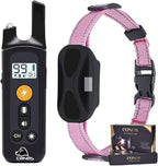 Dog Training Collar | Shock Collar with Beep | Vibration, Safe Static | Dog Training Collar with Remote 1500FT | Waterproof Rechargeable E-Collar, Security Lock for All Dogs (Upgraded) (Pink)
