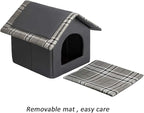 Hollypet Cozy Pet Bed Warm Cave Nest Sleeping Bed Puppy House for Cats and Small Dogs, Gray