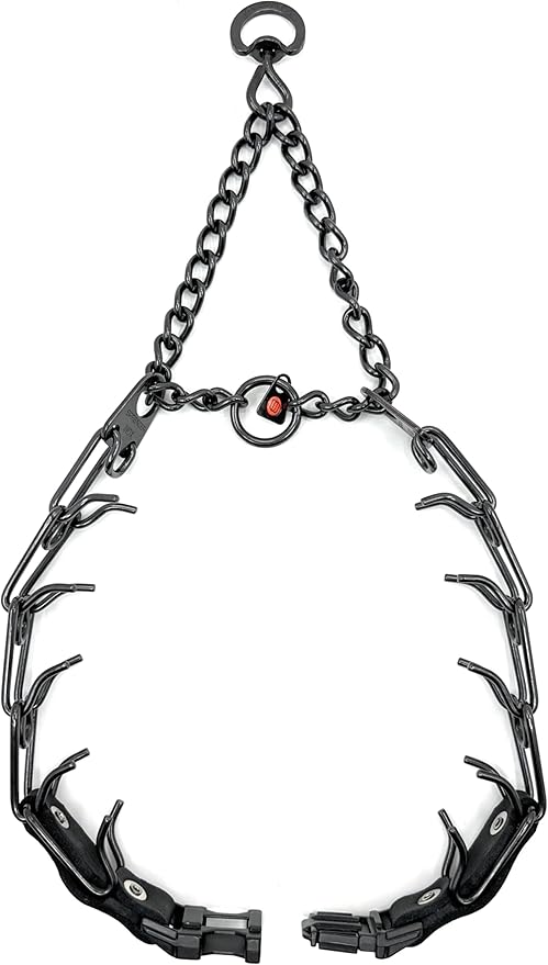 Herm Sprenger Prong Collar for Dogs Training – Quick Release Buckle & Swivel Ring for Easy Use – Made of Durable Steel Chrome Plated in Germany– 3.2mm Prongs for Large Dogs with 20-26" Neck