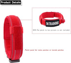 Tactical Dog Collar with Heavy Duty Metal Buckle and Control Handle for Medium Large Dogs Training(Red, Large)