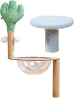 Cat Climbing Tree | Cactus Cat Tree Playhouse,Interactive Cat Tree Playhouse, Removable Cat Climber Stand with Space, Scratching Posts, Balls for Small Large Cats