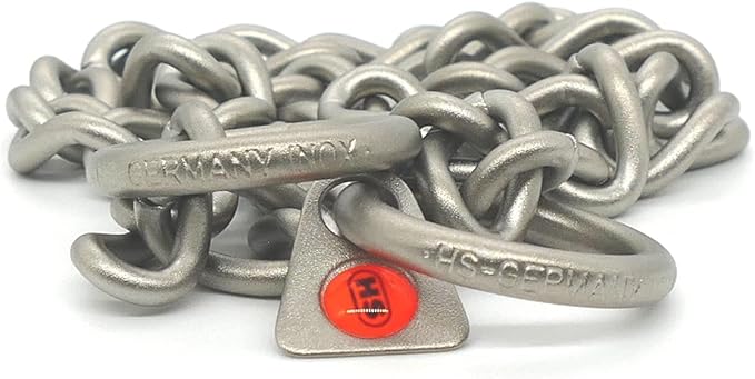 Herm Sprenger - Matt Stainless Steel Scratch Resistant Dog Training Collar - Round Links Slip Chain - Small Medium Large Dogs - Professional Training Collar - Made in Germany (24 inches (60 cm))