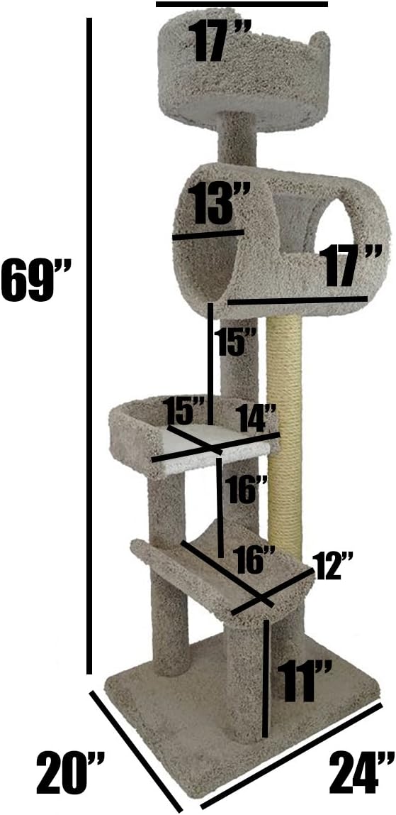 New Cat Condos 190171-Neutral Activity Tree, Large, Neutral