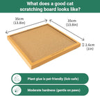 Cat Scratching Pad Board, Refillable and Combinable Corrugated Cat Scratchers for Indoor Cats, Double-Sided and Recyclable Cardboard (2Pack)