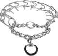Darkyazi Durable Pinch Collar Stainless Steel Dog Adjustable Pet Training Collar for Medium Large Dogs (Small (Pack of 1), Silver)