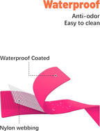 Waterproof Martingale Collar for Dogs,Easy to Clean Dog Collars with Safety Quick Release Buckle,Rubber Collar for Medium Large Dogs Walking Training (Pink, L (19.6-25.9inch))