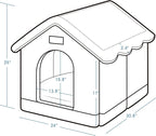 Jiupety Dog House Indoor, 2XL Size Indoor Dog House for Large Dog, Warm Cave Sleeping Nest Bed for Cats and Dogs, Gray