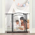 Regalo Safety 29.5–37” Clear Walk Through Baby Gate for Doorways & Bottom of Stairs, Pressure Mounted Baby Gate with Door for Toddlers & Pets, Tested & Trusted, American Designed, Family Owned