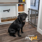MyPet 2-in-1 Easy Swing Petgate: 27"-41" Wide Dog Gate. Safety Latch, Hardware Mount. Pet Gates for Doorways & Stairways. Made in USA. 27" Tall, Fieldstone