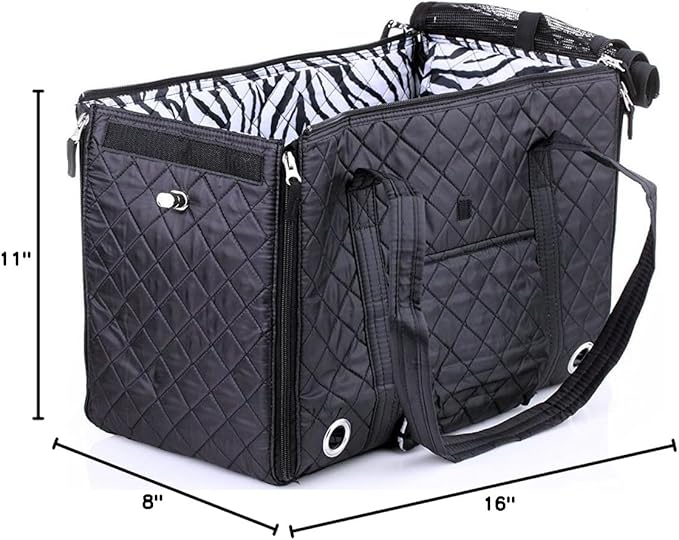 Sherpa Park Tote Pet Carrier, Medium Black