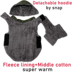 Fleece Dog Hoodie for Large Dogs Super Warm Doggie Jacket for Cold Winter Dog Coats,Green XL