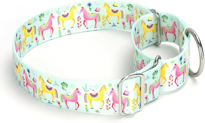 Thick & Wide Martingale Collar for Large Dogs - 1.5 Inch No Pull Escape Proof Dog Collar, Adjustable Comfort Training Collar(Medium)