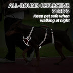 PUPTECK Escape Proof Dog Harness with Padded Handle, No Pull Pet Vest Harness Durable Reflective for Medium Large Dogs Walking Training and Running, Red, XL