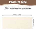 uxcell Self-Adhesive Cat Scratching Mat, 2 Rolls 39.4" x 15.8" Couch Protector from Cat Claws for DIY Sofa, Wall, Doors, Cut Anti Cat Scratch Pad Carpet Mat, Beige